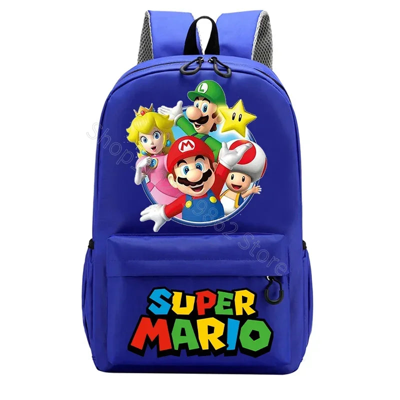Super Mario Bros Backpacks Women Men Princess Peach Luigi Bag Cartoon Game Character Graphic Print Kawaii Backpack School Bags