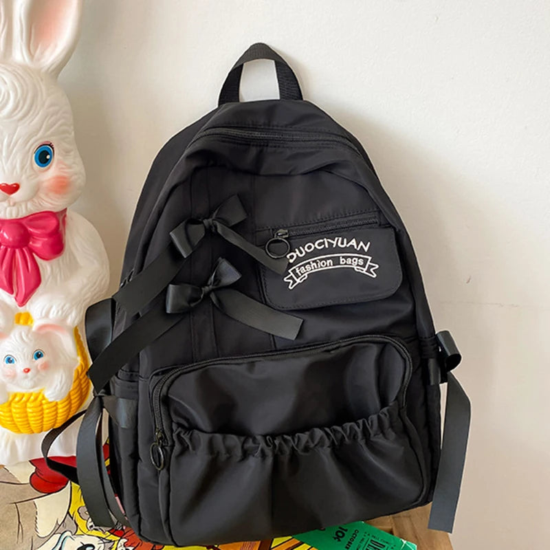 Backpacks Cute Backpack Women School Backpack for College Students College Style Bowknot Personality Kawaii Bags for Women Girls