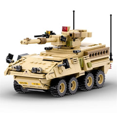 World War 2 WW2 Army Military Soldiers SAWT M1128 Mobile Gun System Model Building Blocks Bricks Children'S Toys