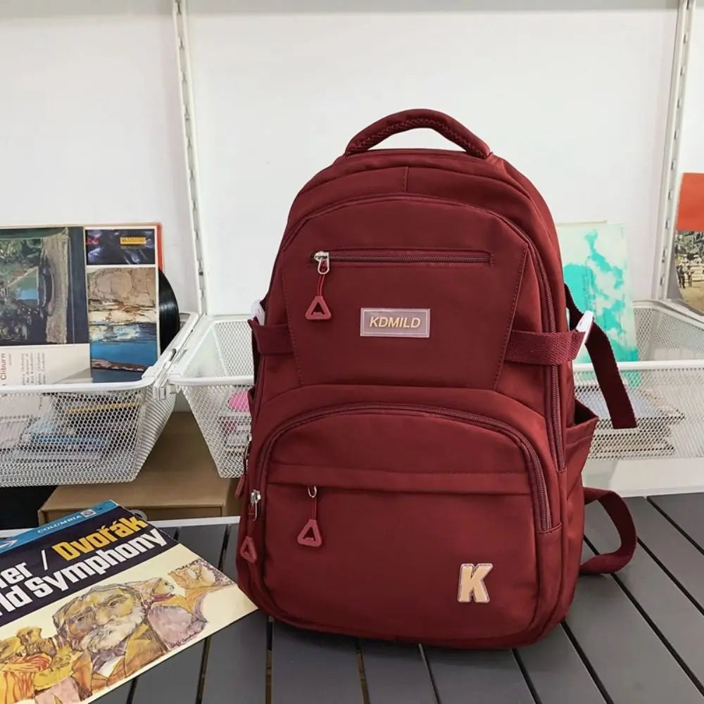 Canvas Backpack Student Schoolbag Large Capacity Outdoor Backpacks Children's Bags Thin Light Fashion Shoulder Bag