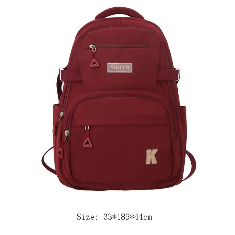 Canvas Backpack Student Schoolbag Large Capacity Outdoor Backpacks Children's Bags Thin Light Fashion Shoulder Bag