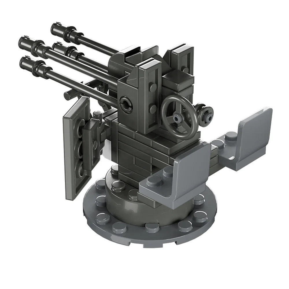 World War 2 WW2 Army Military Soldiers Motorcycle Rocket Launcher Cannon Gun Figures Building Blocks Bricks Children's Toys ﻿
