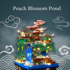 Taohuatan national style architecture high difficulty building block assembly toys desktop ornaments children's toys