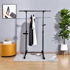 Short Clothing Racks for Hanging Clothes with Bottom Shelves and Wheels Heavy Duty Rolling Clothes Rack Kids Clothing Rack