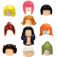 KT Min Building Blocks  Girl's  Curly Hair Accessories  Moc Bricks Sets Figures Hair Children's Toys