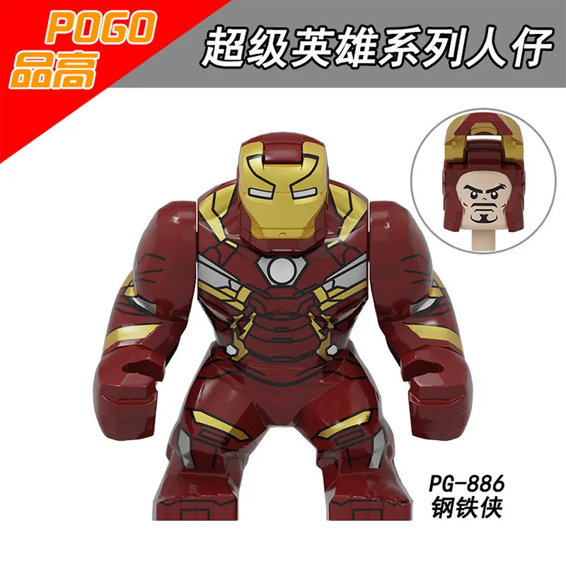 Marvel superhero Spider Man, Deadpool, Hulk, building blocks, children's toys, anime characters, Christmas and birthday gifts