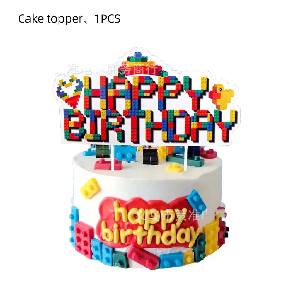 Magic Cube Children's Toys Theme Party Supplies Disposable Tableware Cup Plate Napkin Backdrop For Birthday Party Decorations