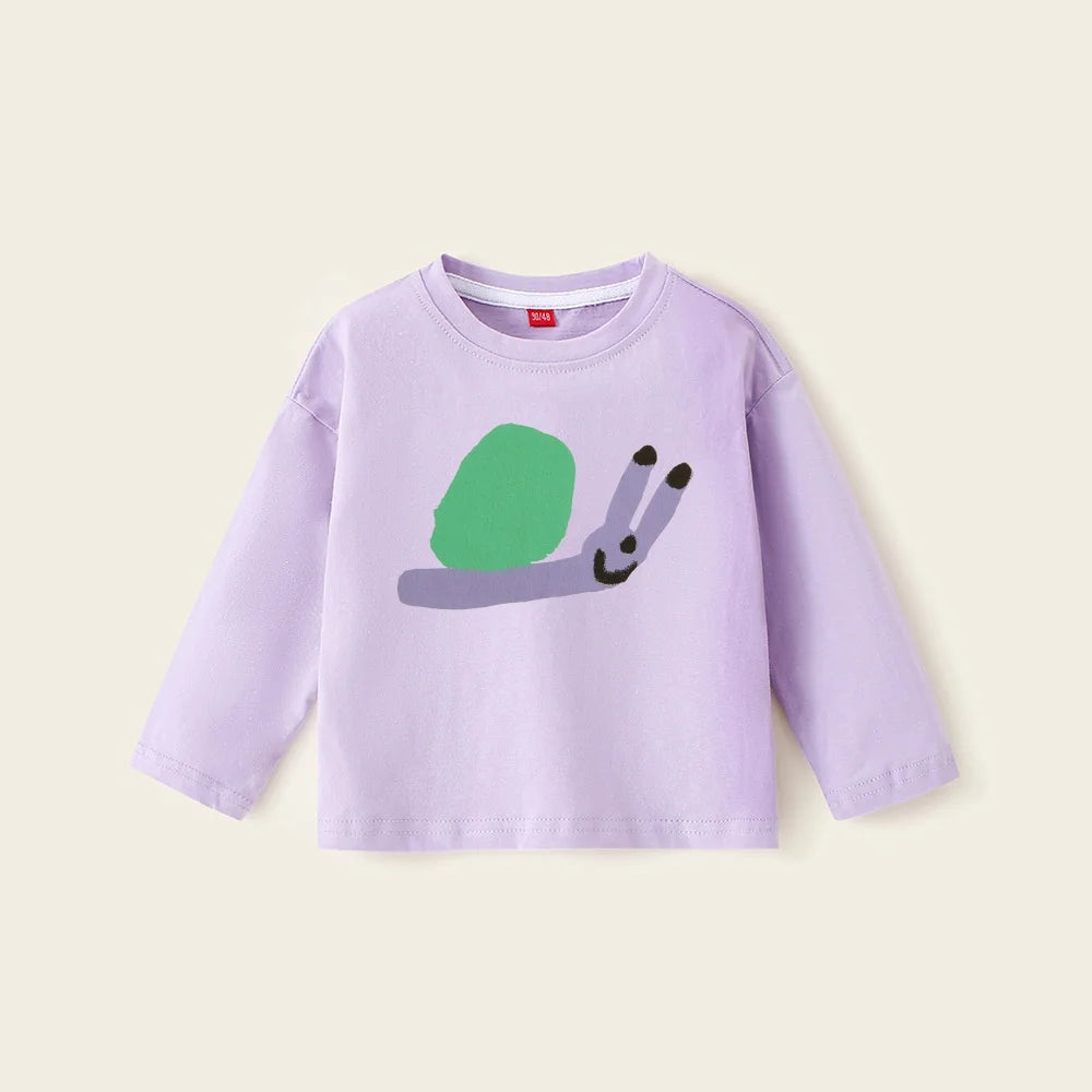 Boys Cartoon T-shirts 2025 New Cotton Baby Tees Spring Summer Printing Tops for Girls Toddler Pullover Blouse Kids Clothing
