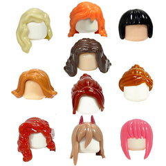 KT Min Building Blocks  Girl's  Curly Hair Accessories  Moc Bricks Sets Figures Hair Children's Toys