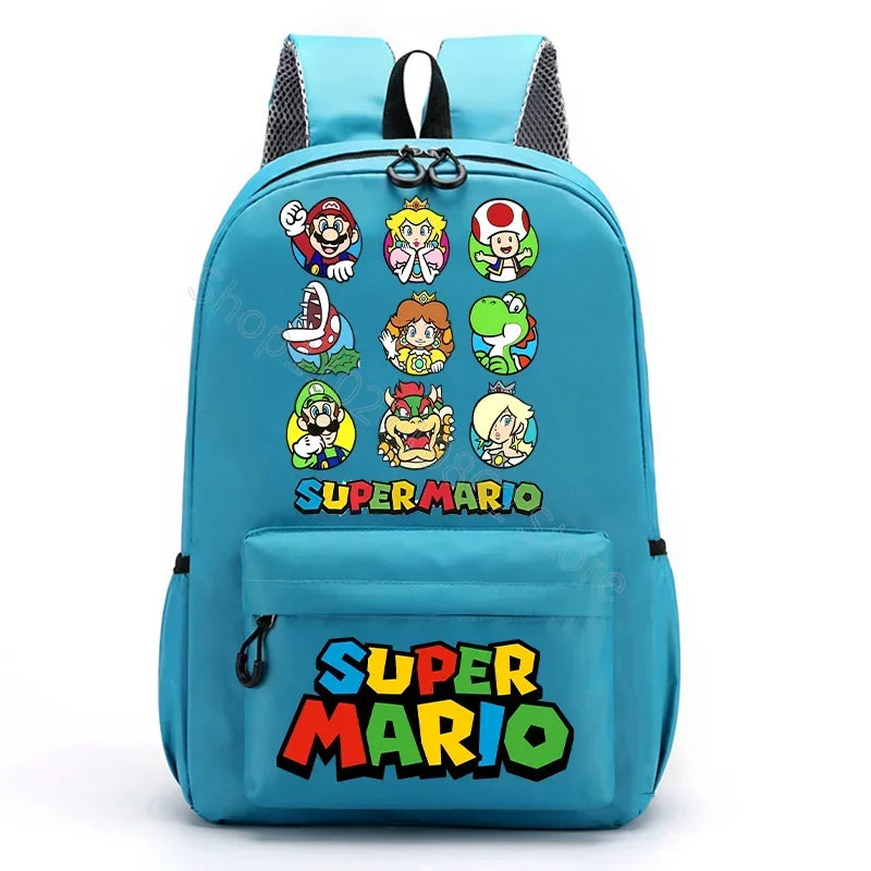 Super Mario Bros Backpacks Women Men Princess Peach Luigi Bag Cartoon Game Character Graphic Print Kawaii Backpack School Bags