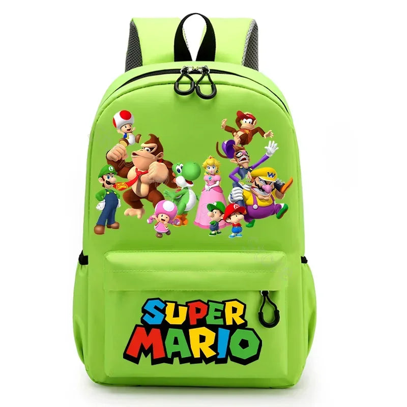 Super Mario Bros Backpacks Women Men Princess Peach Luigi Bag Cartoon Game Character Graphic Print Kawaii Backpack School Bags