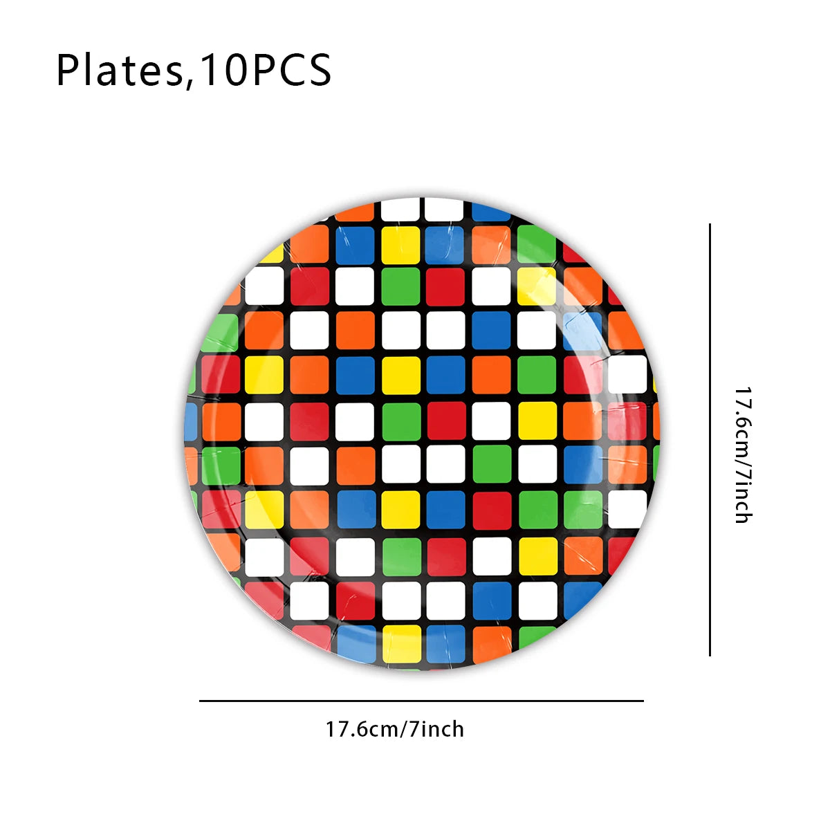 Magic Cube Children's Toys Theme Party Supplies Disposable Tableware Cup Plate Napkin Backdrop For Birthday Party Decorations